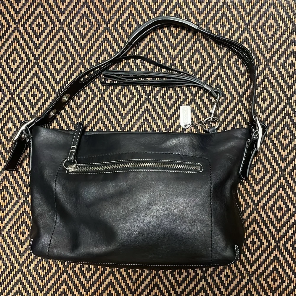 Vintage Y2K Coach East West legacy tassel soho hampton black with nickel 1417